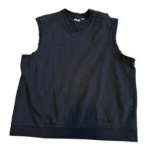 Ping Men's Pullover Sweater Vest Size XL Black Cotton Sleeveless V-Neck GOLF